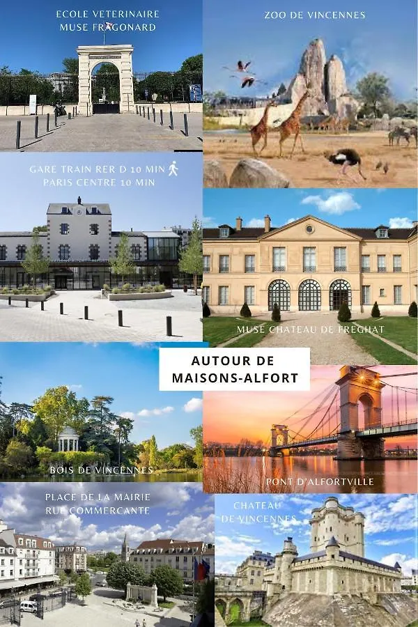 Chambre 2, Calme, 1 Station De Paris Maisons-Alfort 0*,